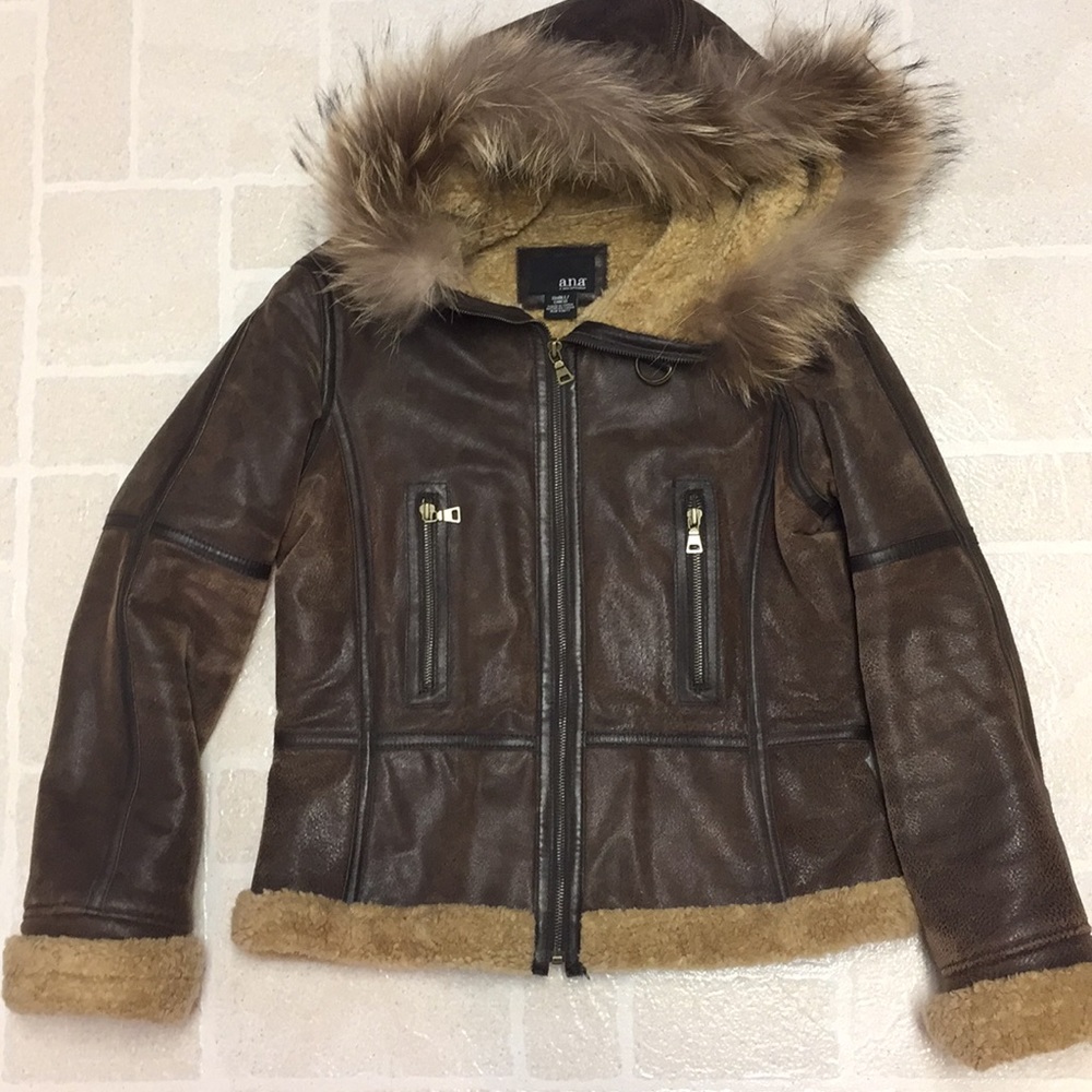 Women’s size S leather coat